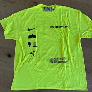New York Sunshine Install Team Neon Yellow Graphic T-Shirt